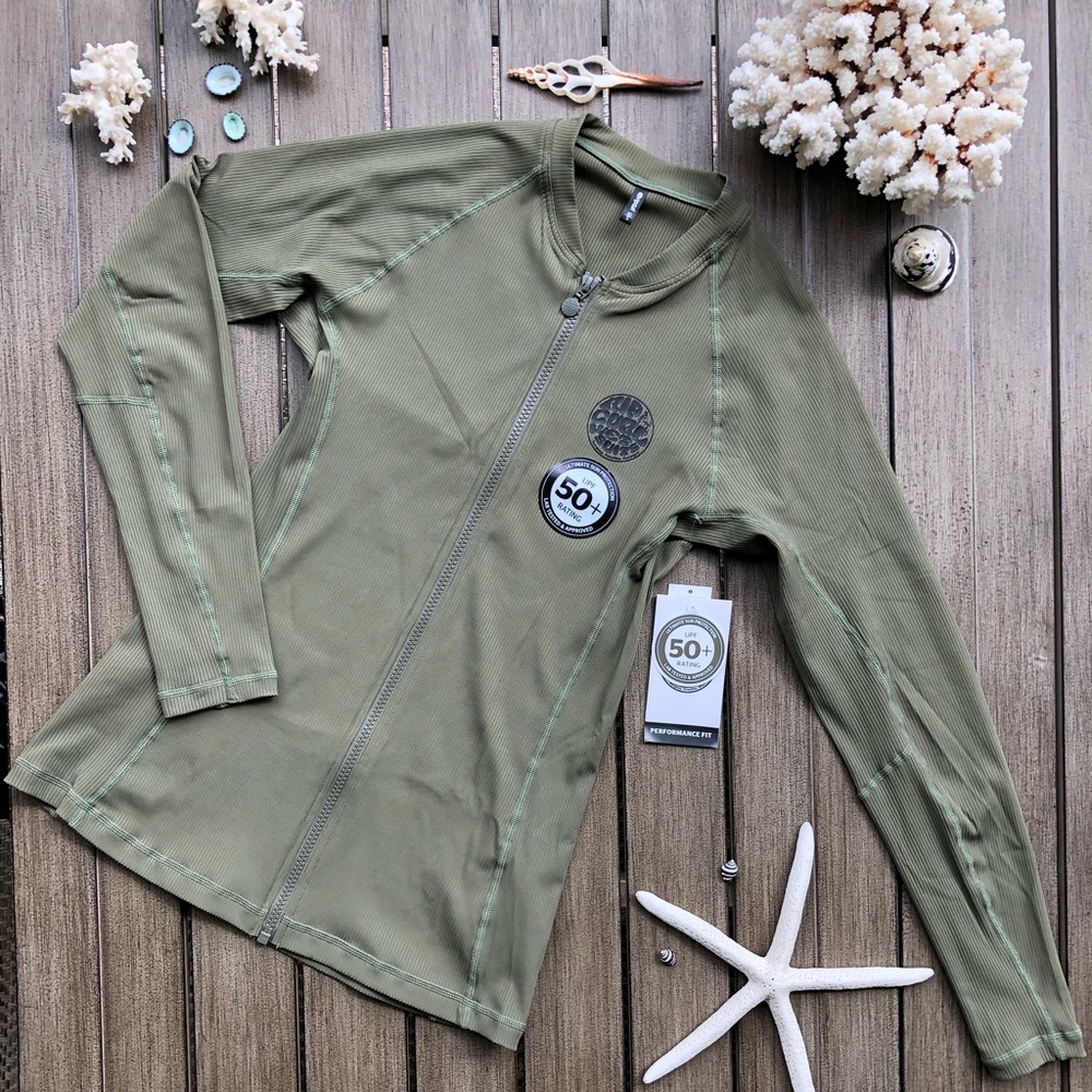 🌴🔆RIP CURL- PREMIUM ZIP UP RASH GURAD🔆🌴 - Picture 2 of 13